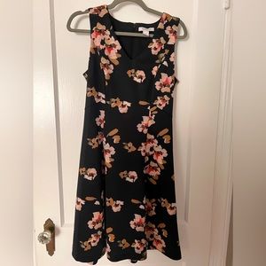 WHITE HOUSE BLACK MARKET A-Line Floral Dress Size 6 WHBM